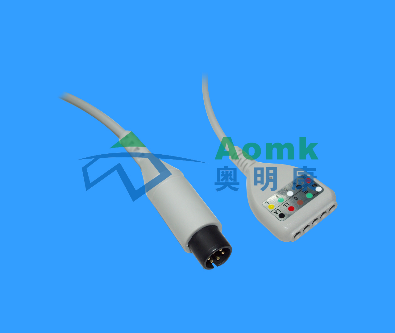 DIN five conductor ECG cable