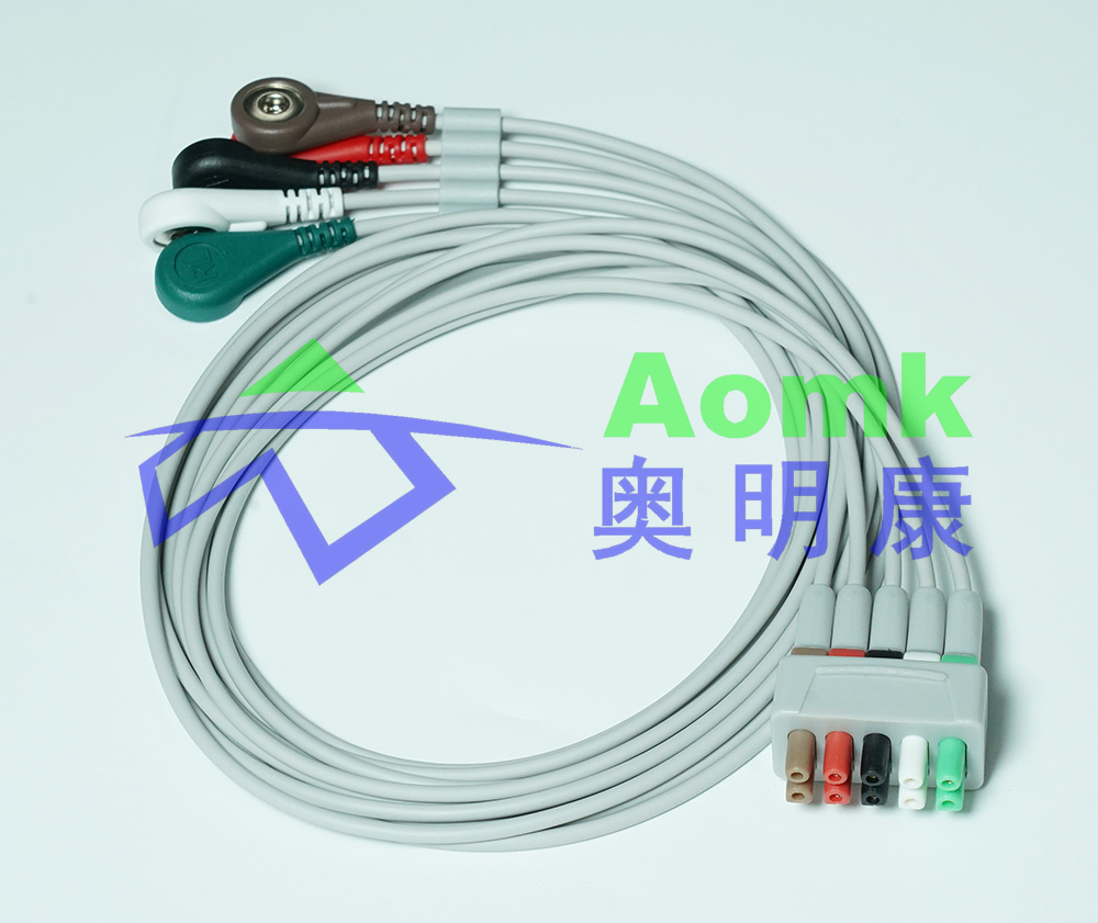 ECG lead wire (GEVS type split 5-lead ECG lead buckle type American standard) AE089S5SA