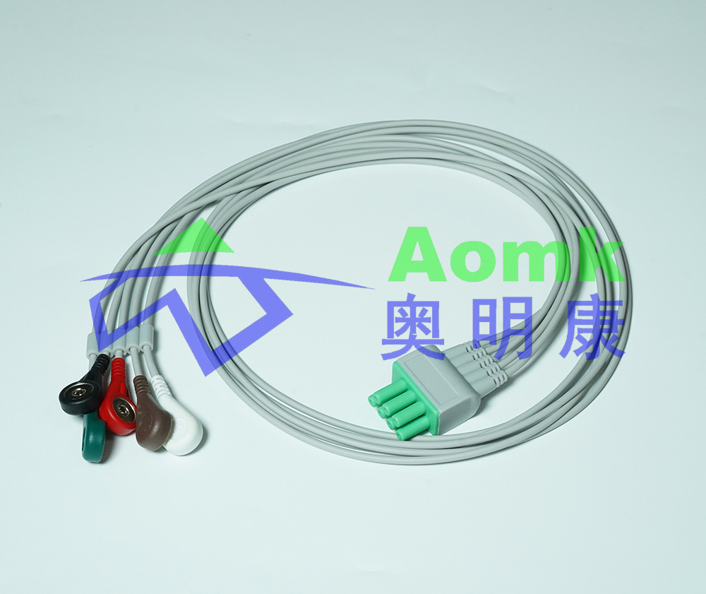 心电导联线分线（迈瑞遥测分体五导心电扣式美标）AE062S5SA