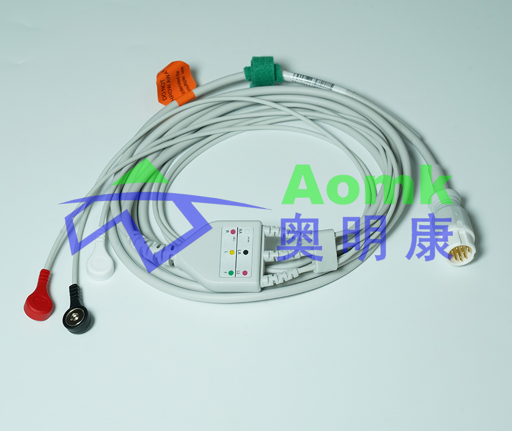 3.5M ECG lead wire (Philips 12 pin integrated three lead wire, American standard - snap button) AE073I3SA