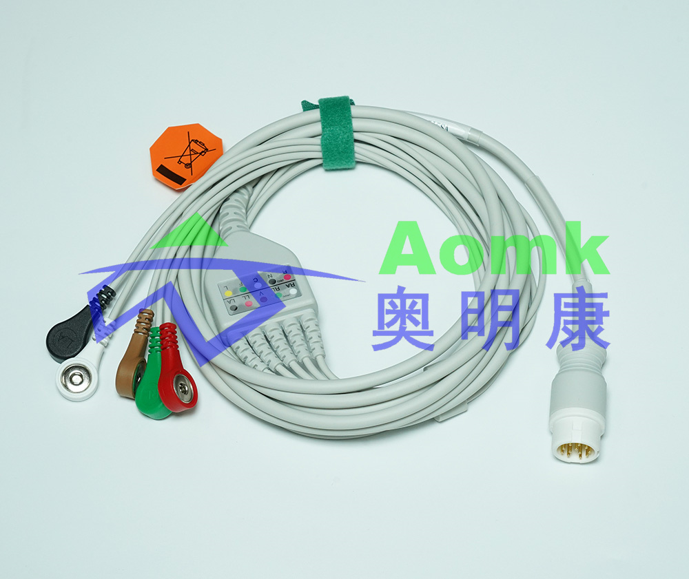 心电导联线3.5M（飞利浦12PIN一体五导联-美标扣式）AE075I5SA