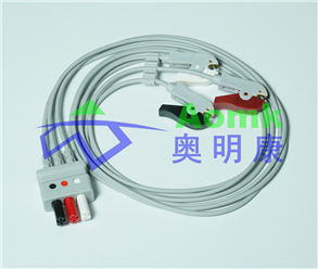 ECG lead wire distribution (Mindray T5 Siemens type split three conductor ECG lead clip type American standard)